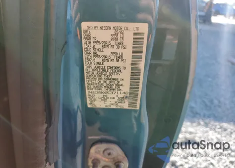 2002 Nissan Frontier Crew Cab Xe z USA, uszkodzony, nr VIN 1N6ED29X42C371148